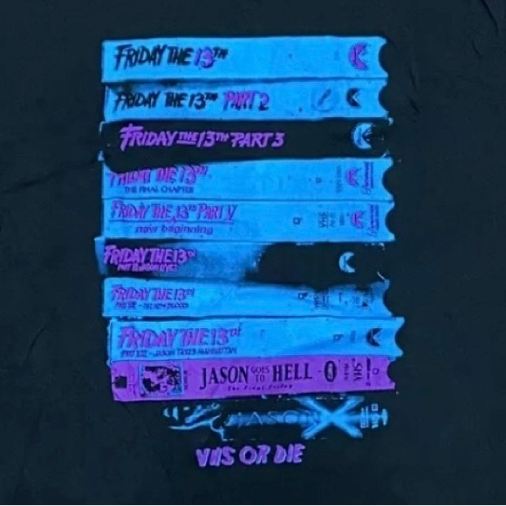 Friday The 13th VHS or Die Shirt L Studiohouse Horror Tee